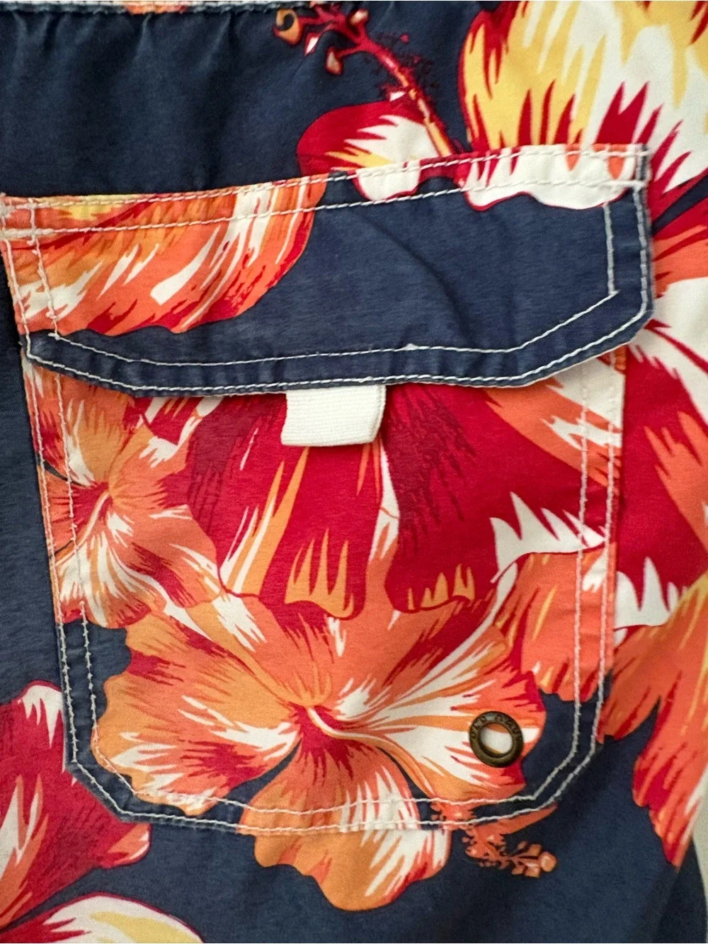 Old Navy Men's Floral Swim Trunks -Laceup Front @ Waist-Size M